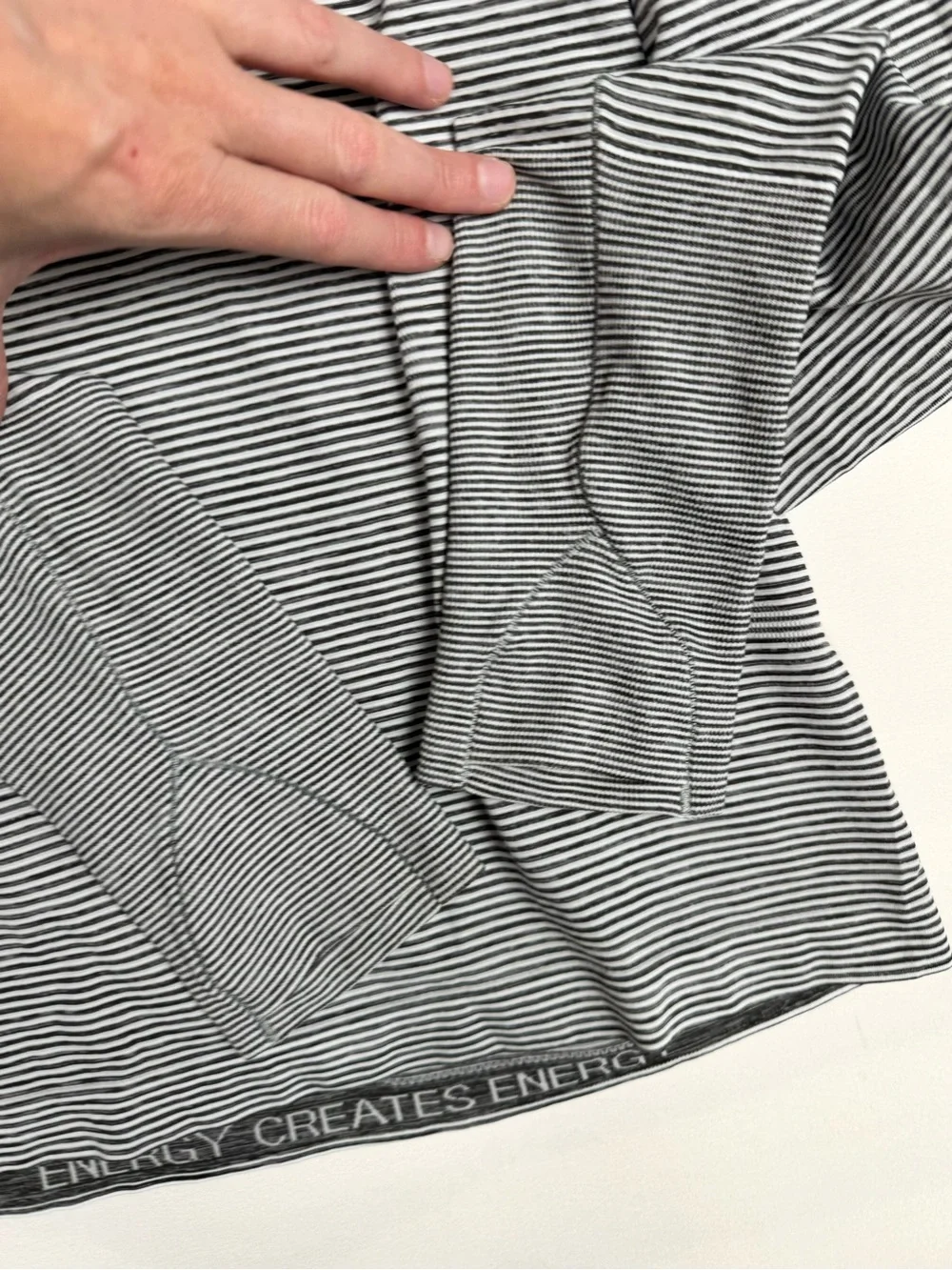 Lululemon Swiftly Tech Long Sleeve White Black Stripe Women’s 8